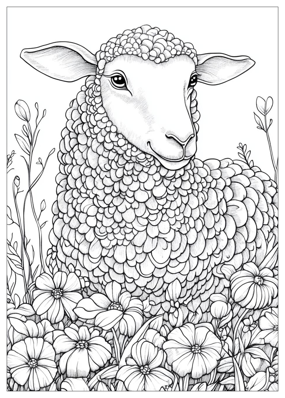 Sheep Coloring Pages-18