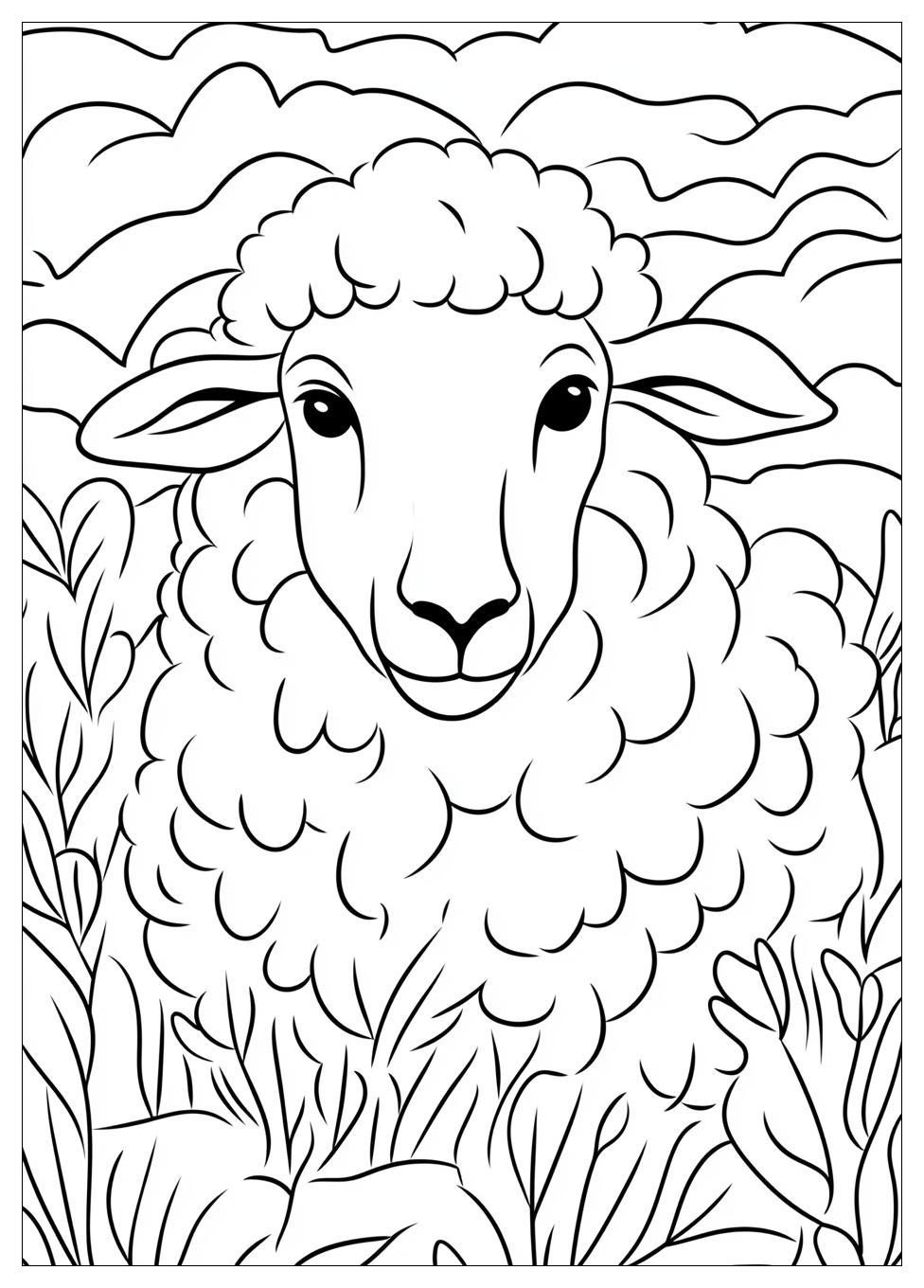Sheep Coloring Pages-2
