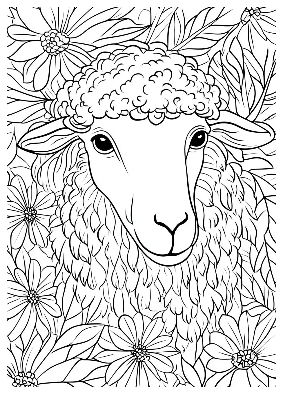 Sheep Coloring Pages-20