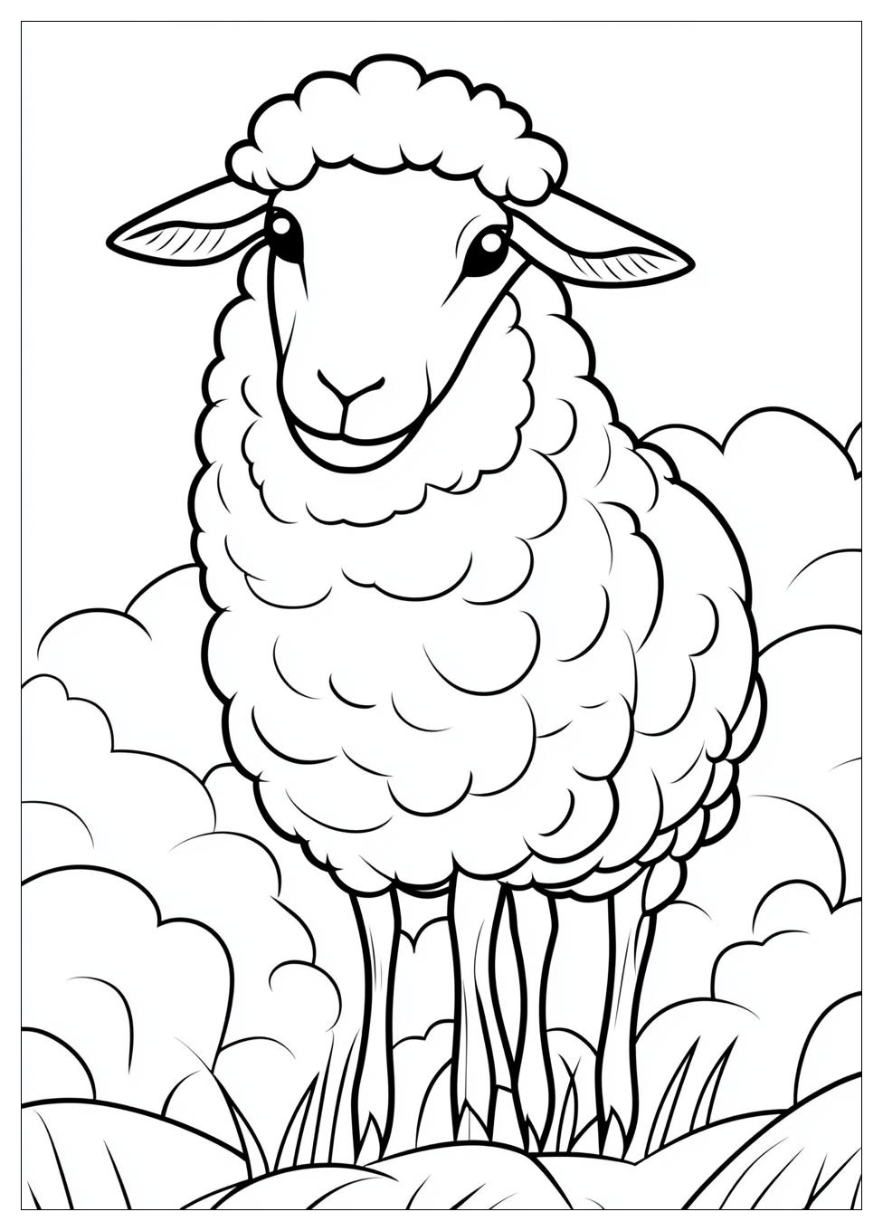 Sheep Coloring Pages-4