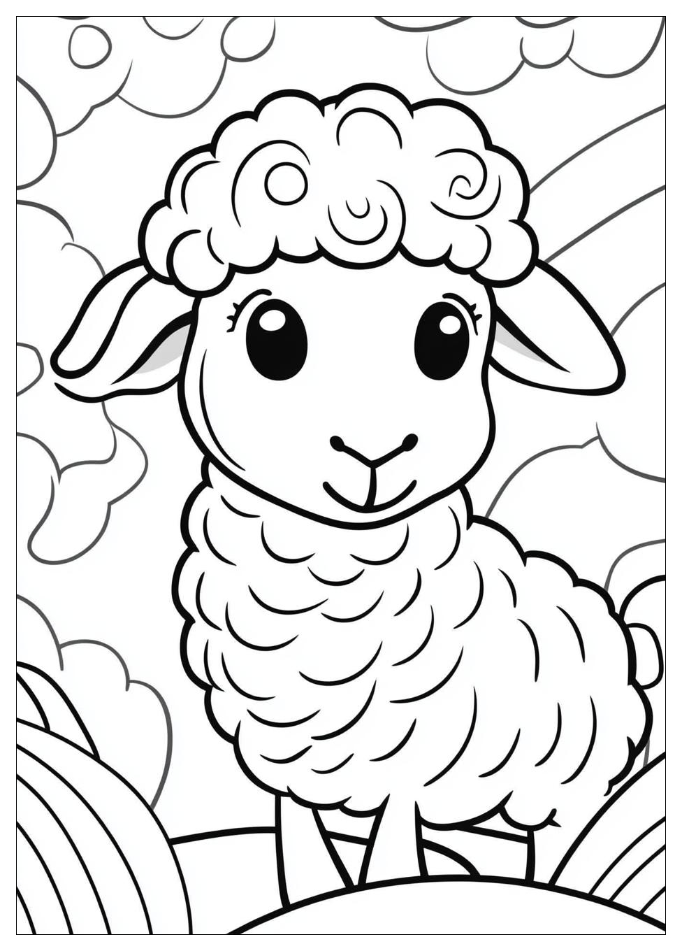 Sheep Coloring Pages-9
