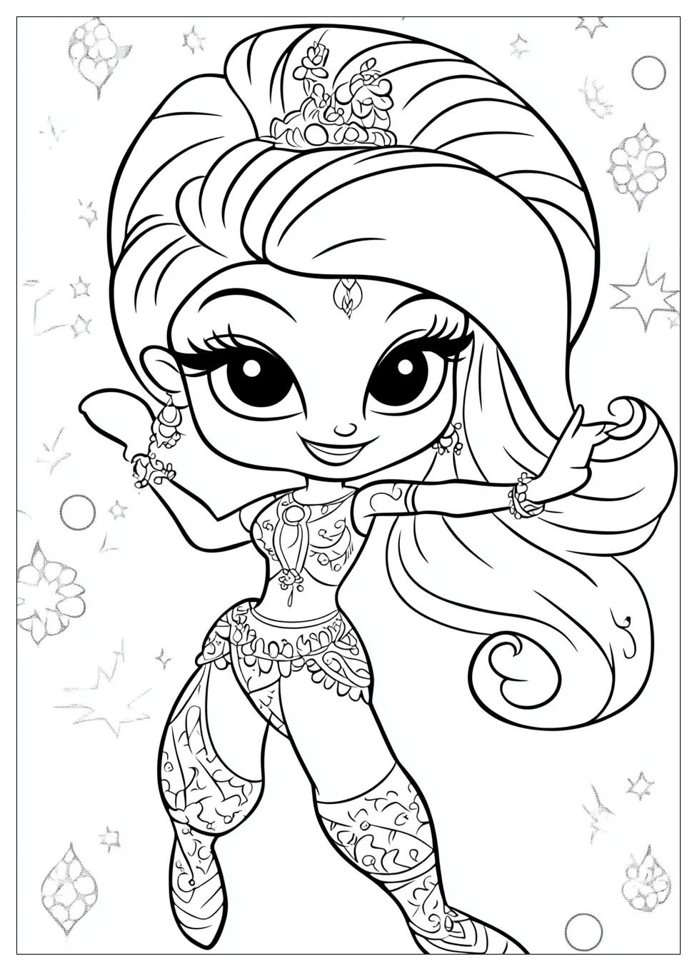 Shimmer And Shine Coloring Pages-11