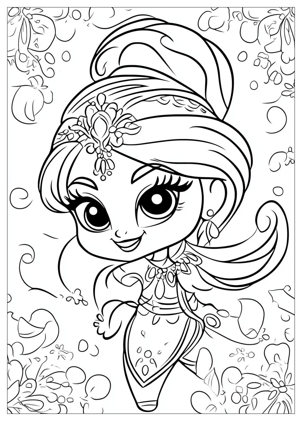 Shimmer And Shine Coloring Pages-15