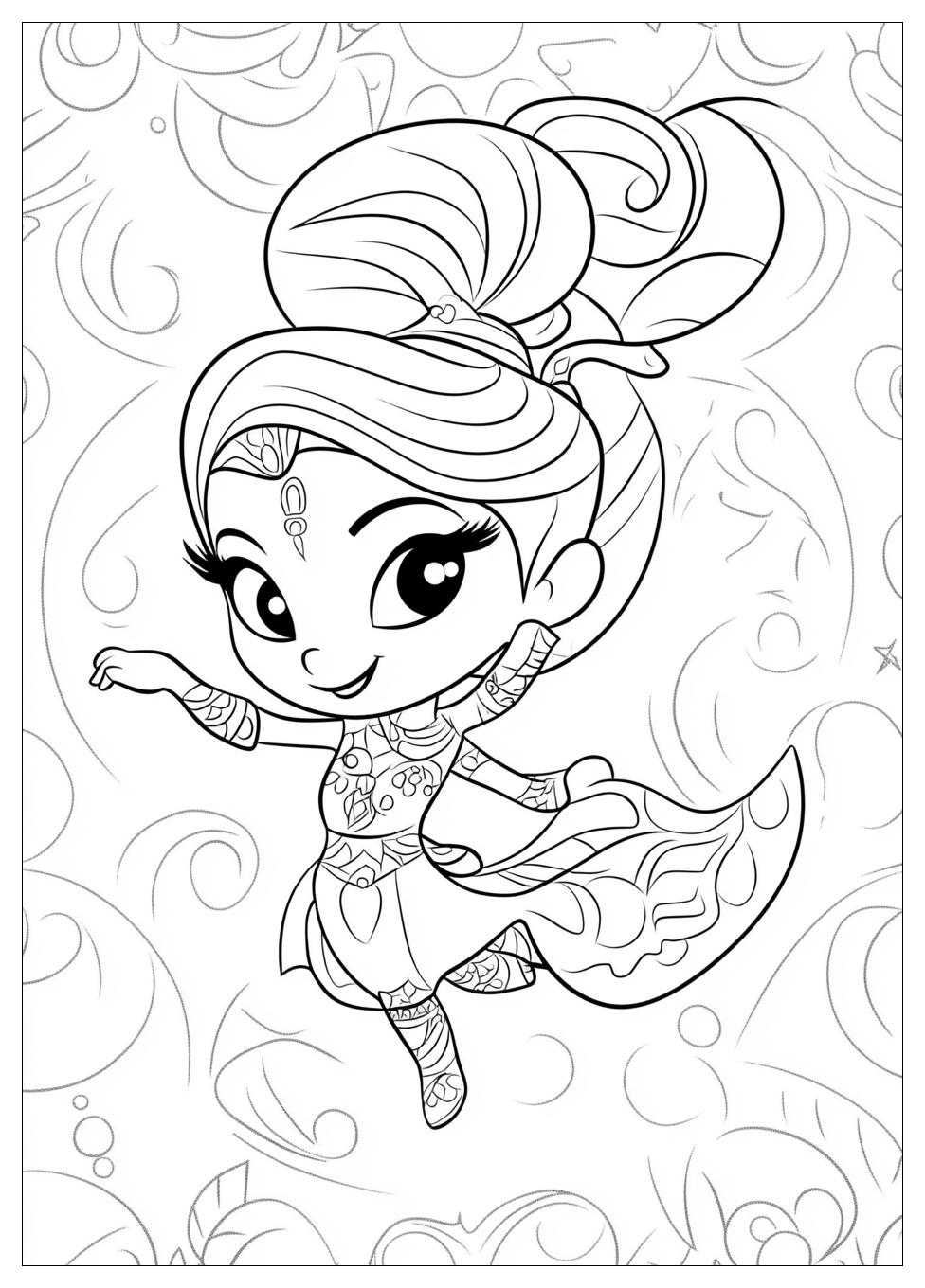 Shimmer And Shine Coloring Pages-2