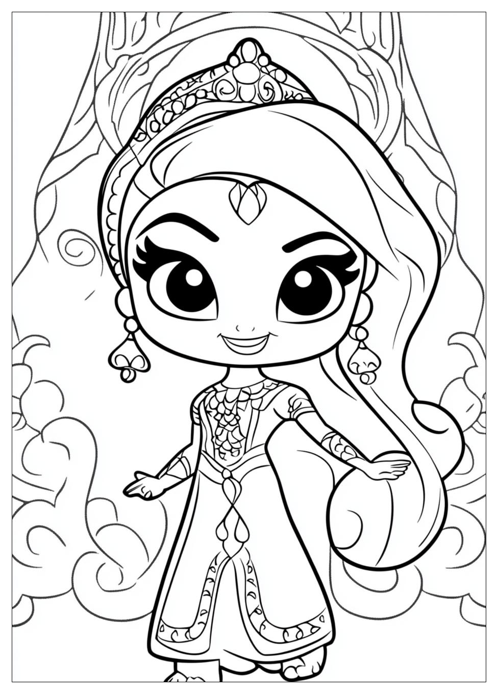 Shimmer And Shine Coloring Pages-20