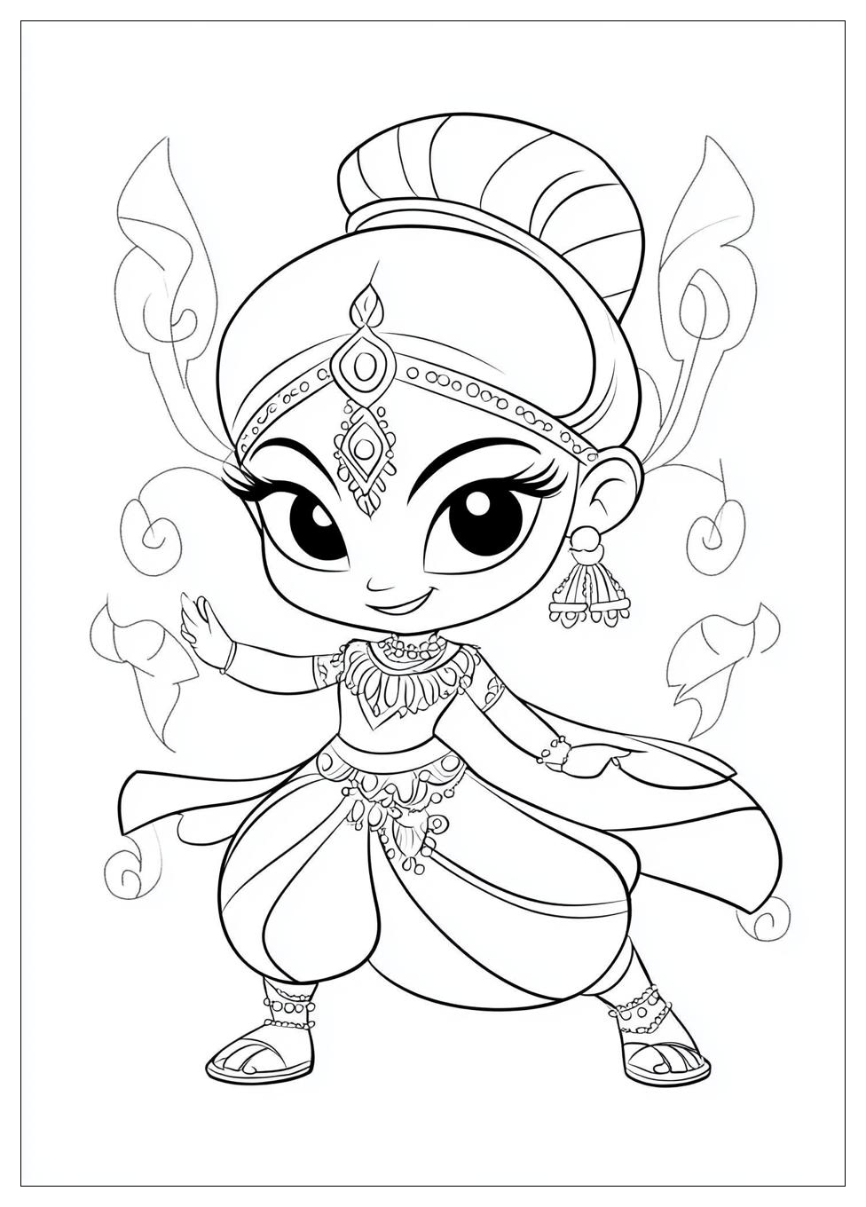 Shimmer And Shine Coloring Pages-4