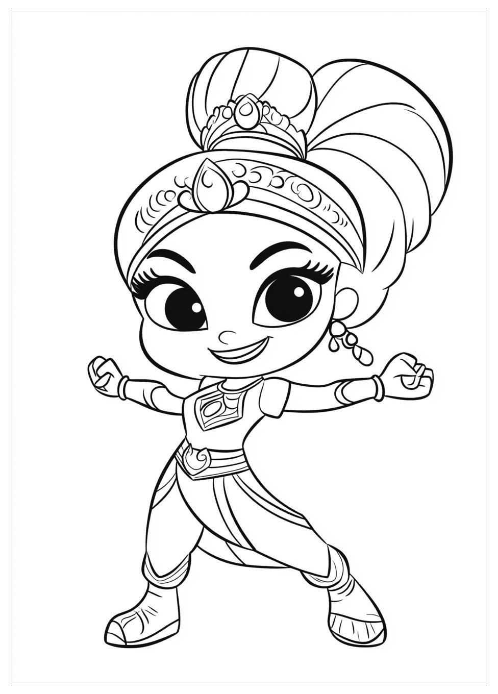 Shimmer And Shine Coloring Pages-5