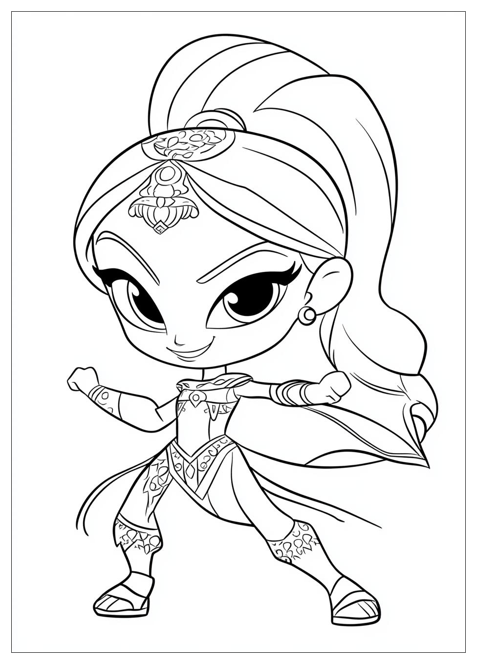 Shimmer And Shine Coloring Pages-7