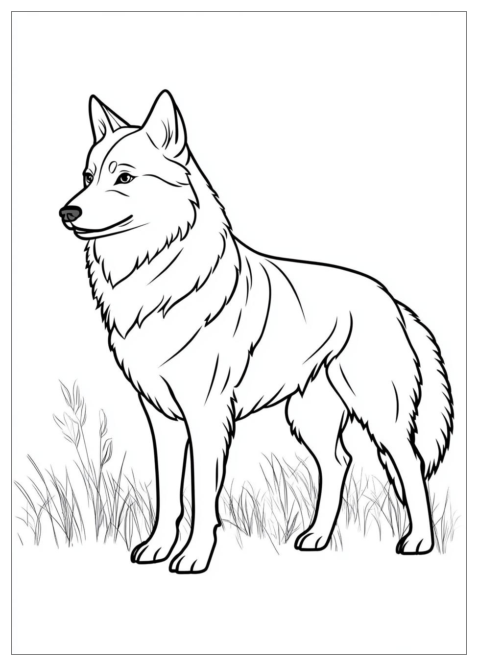 Siberian Husky Coloring Pages-1