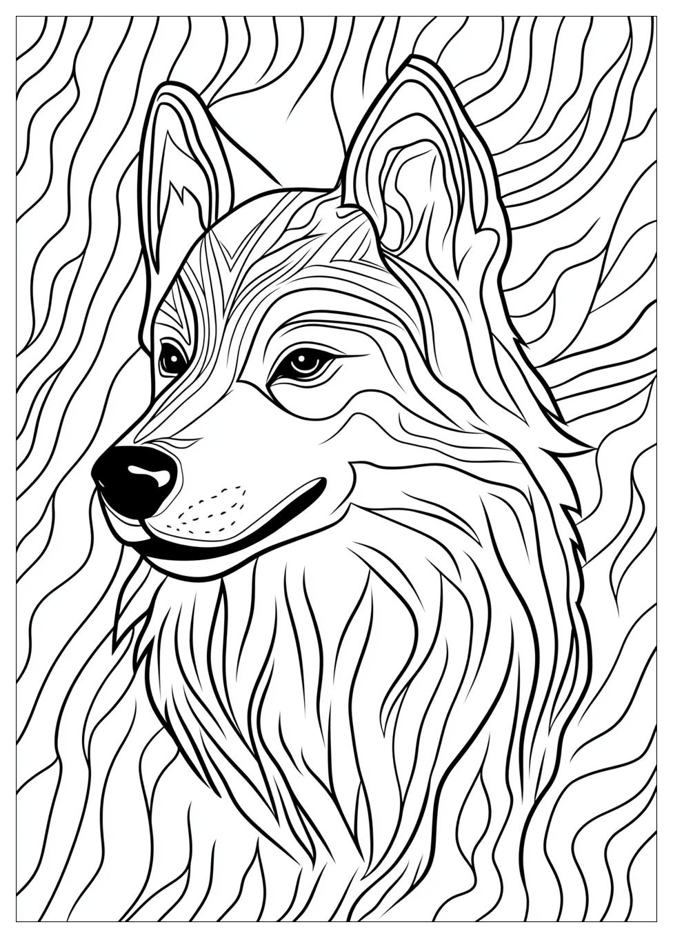Siberian Husky Coloring Pages-11