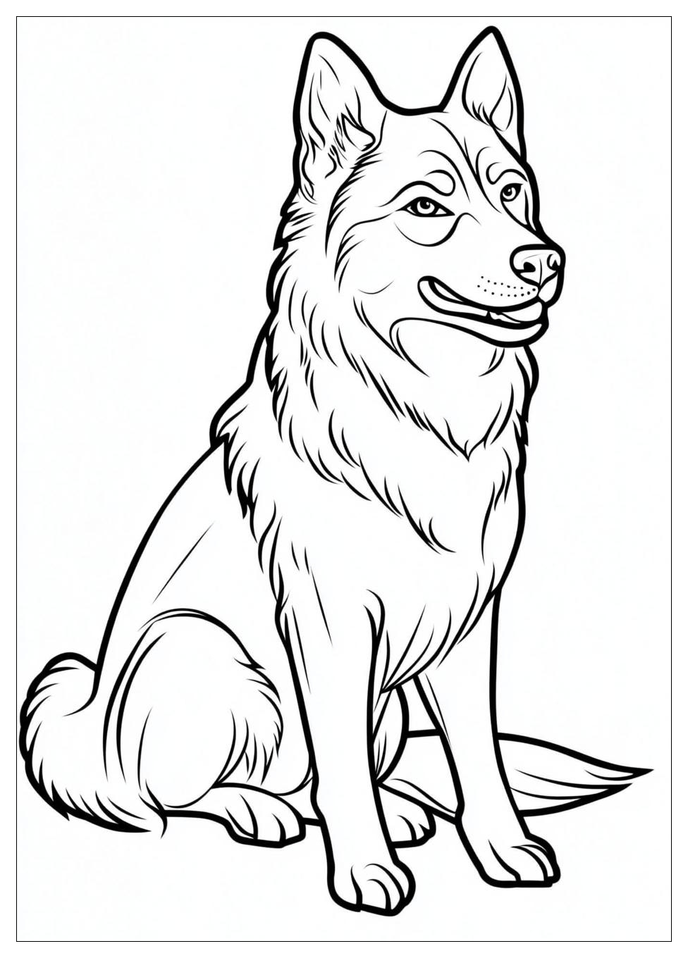 Siberian Husky Coloring Pages-13