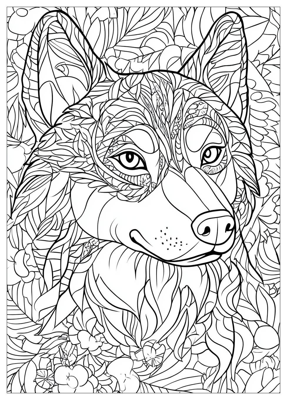 Siberian Husky Coloring Pages-15