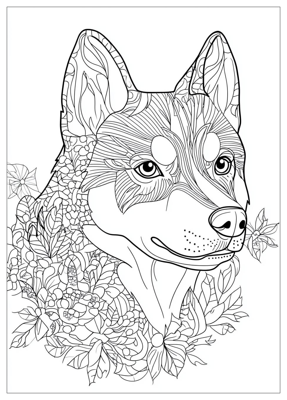 Siberian Husky Coloring Pages-19