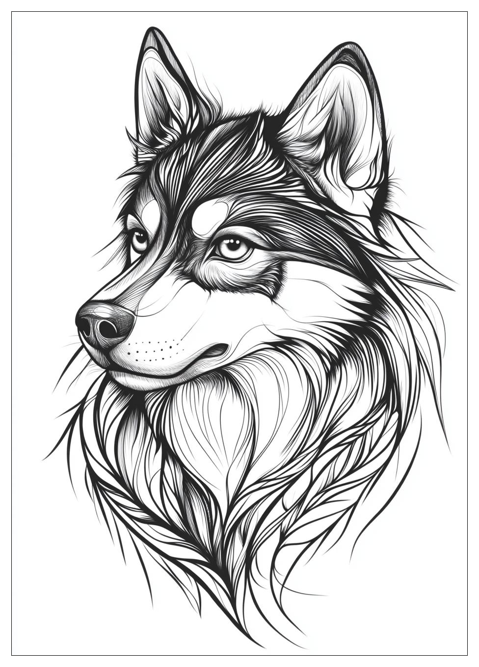Siberian Husky Coloring Pages-20