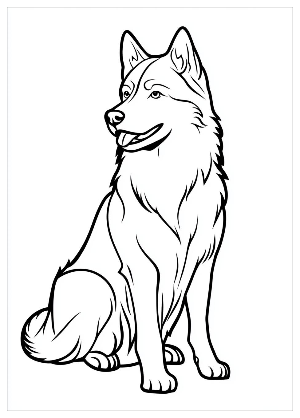 Siberian Husky Coloring Pages-3