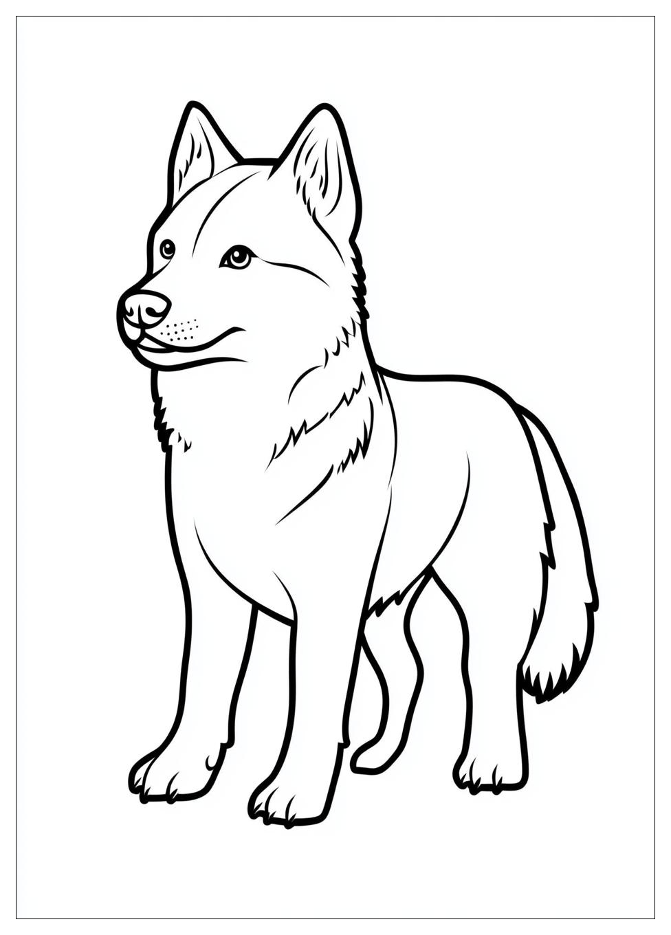 Siberian Husky Coloring Pages-7