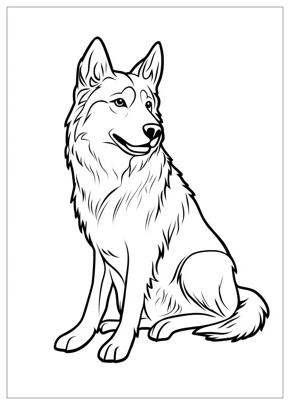 Siberian Husky Coloring Pages-8