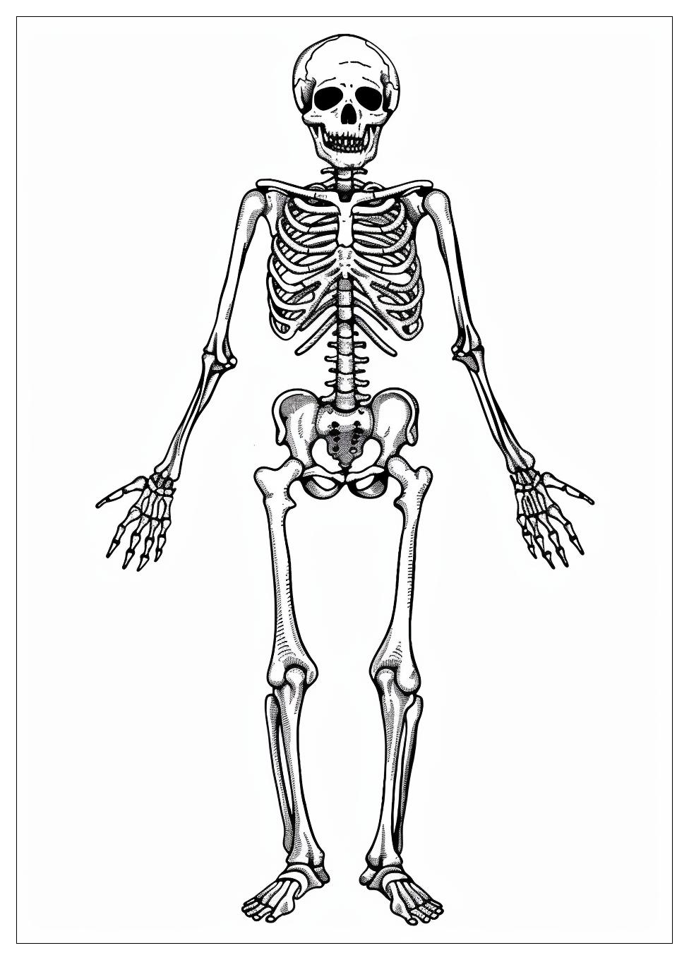 Skeleton Coloring Pages-14