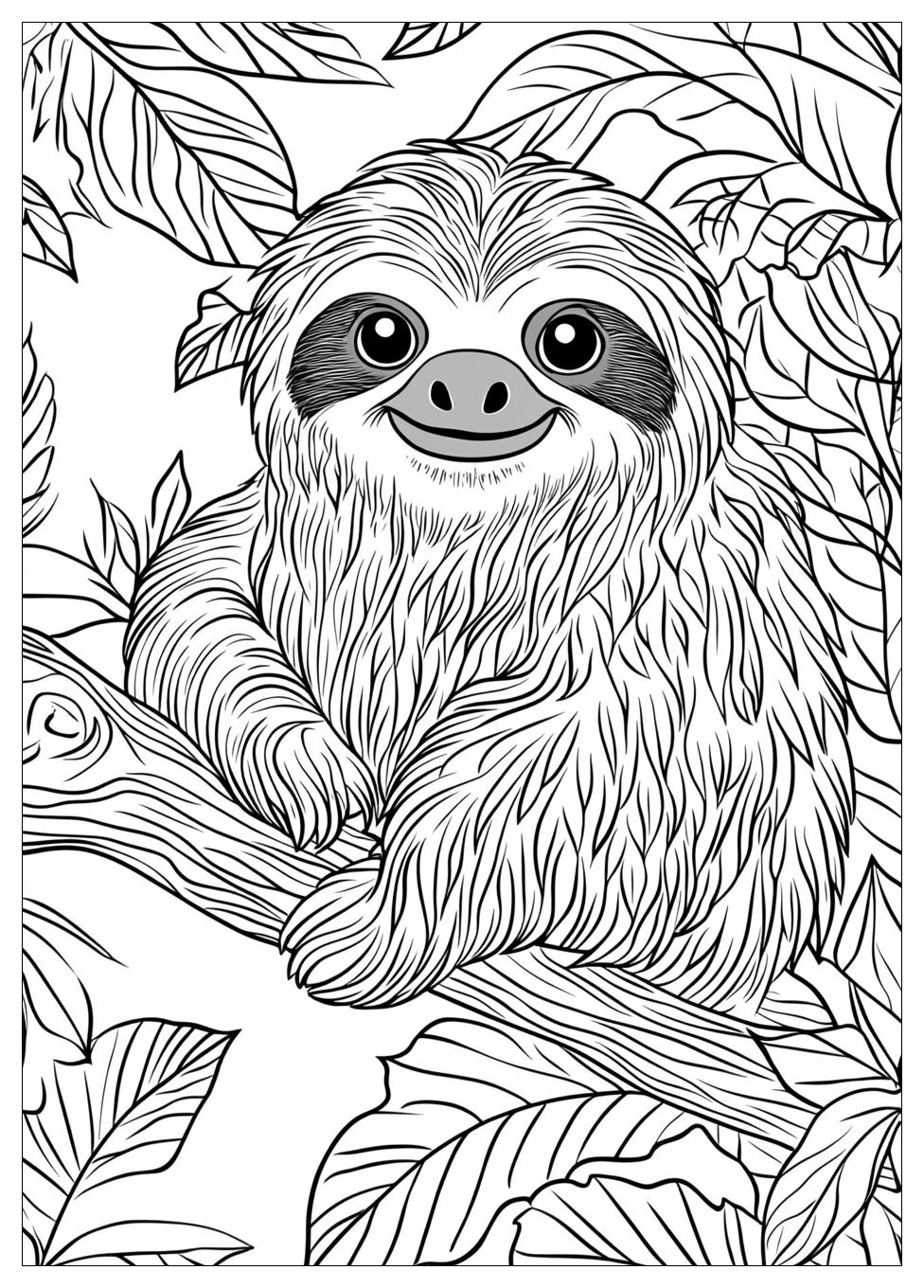 Sloth Coloring Pages-1