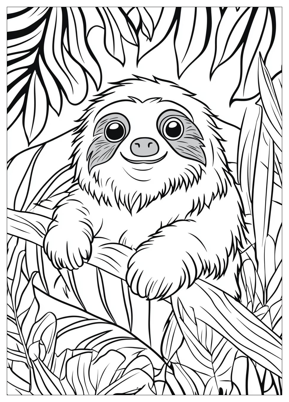 Sloth Coloring Pages-10