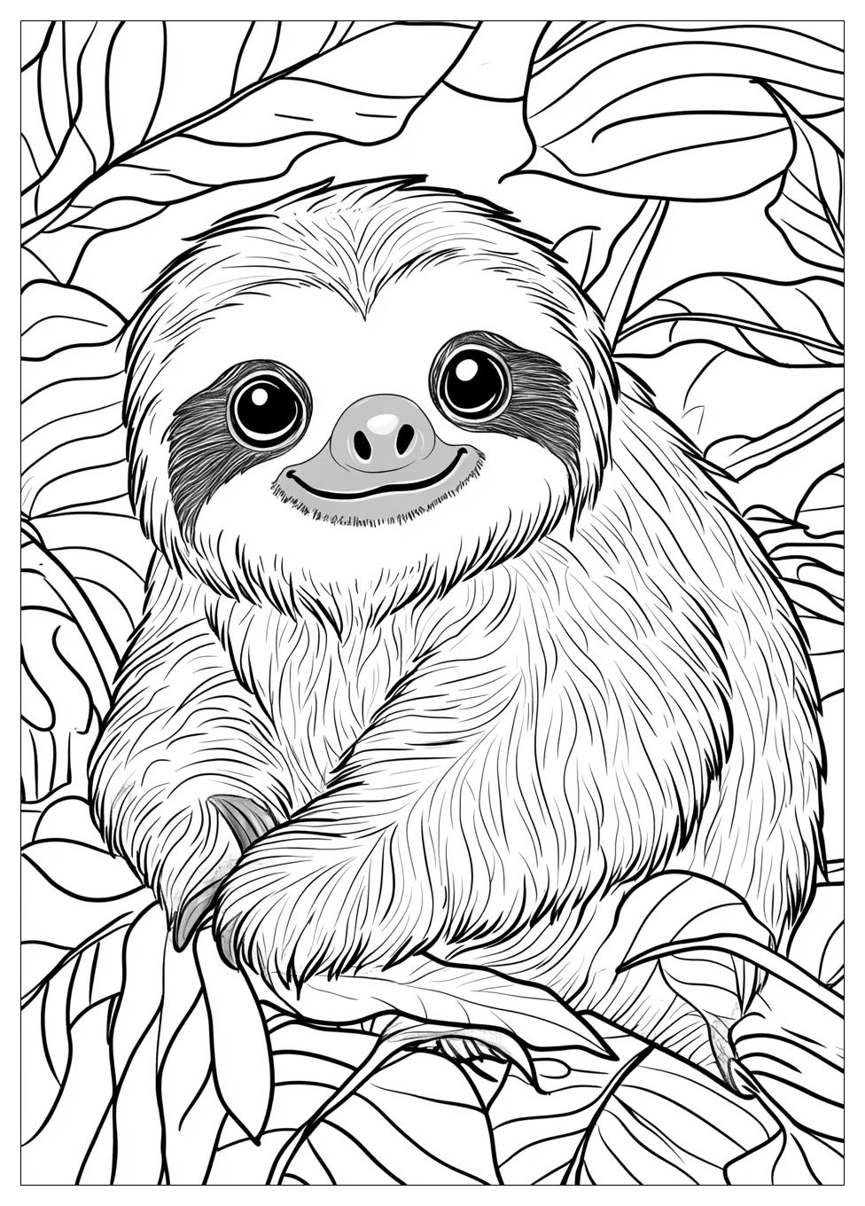 Sloth Coloring Pages-11