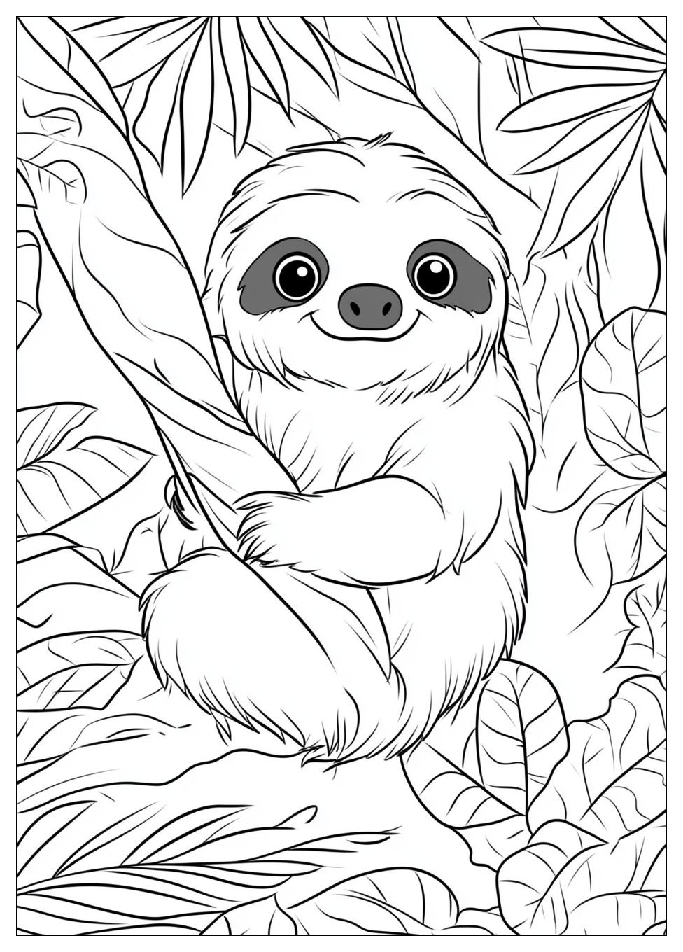 Sloth Coloring Pages-12