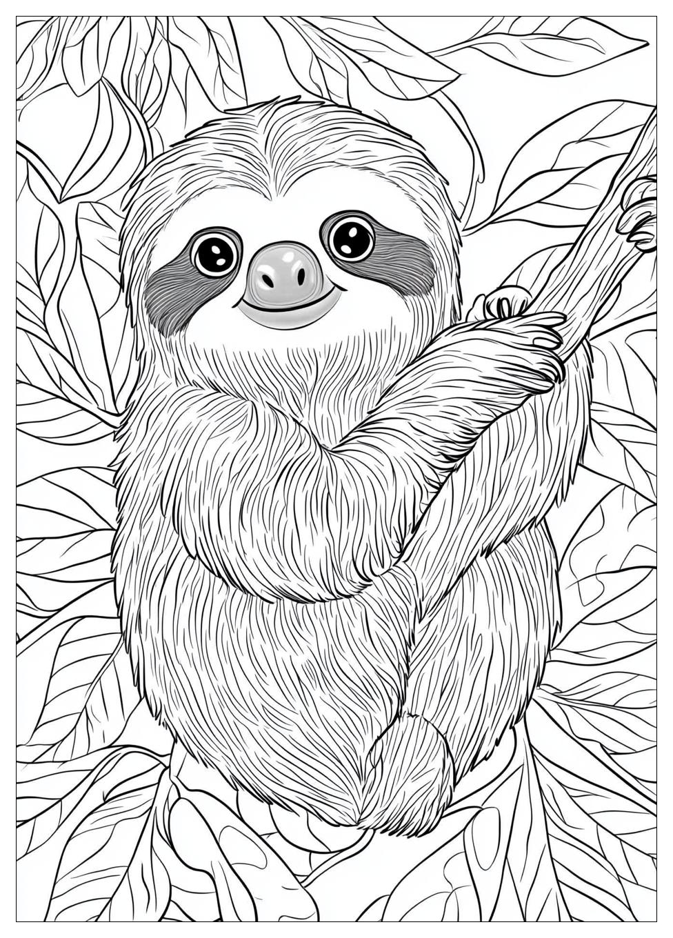 Sloth Coloring Pages-14