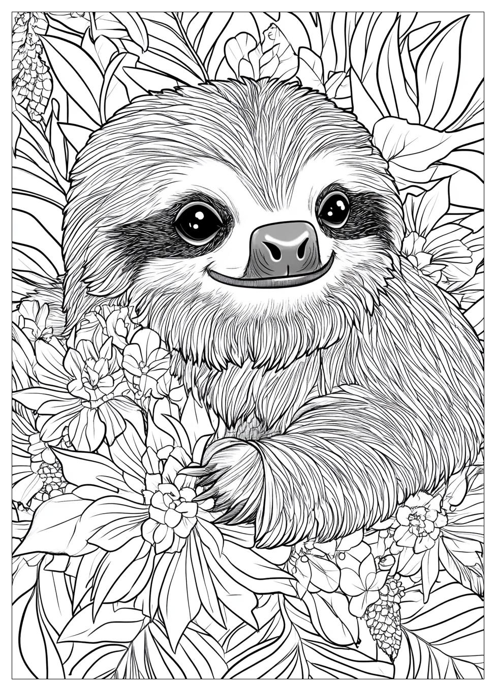 Sloth Coloring Pages-15