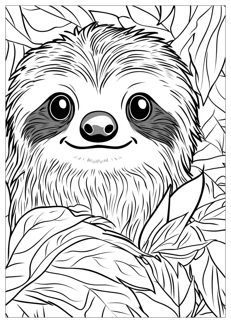 Sloth Coloring Pages-17