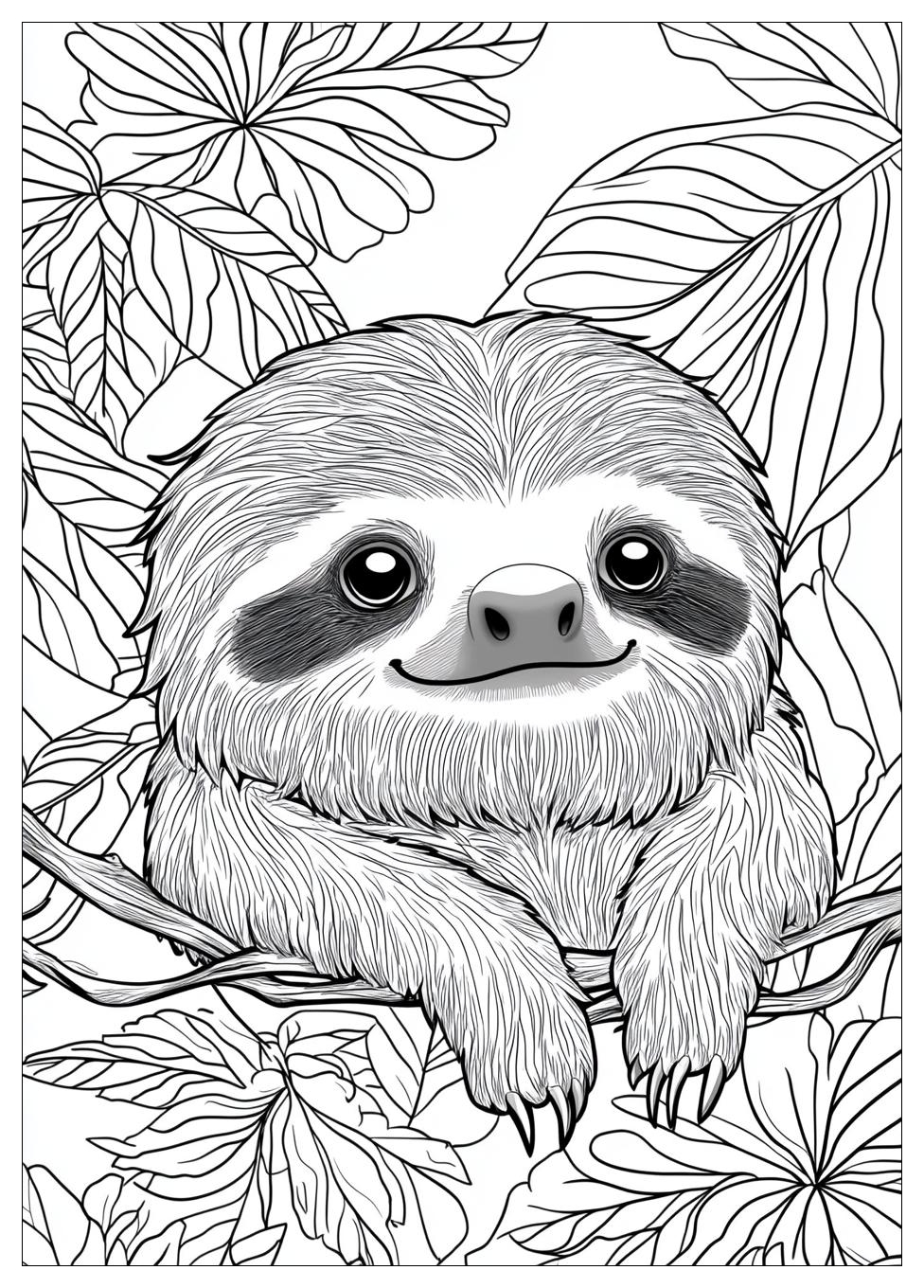 Sloth Coloring Pages-18