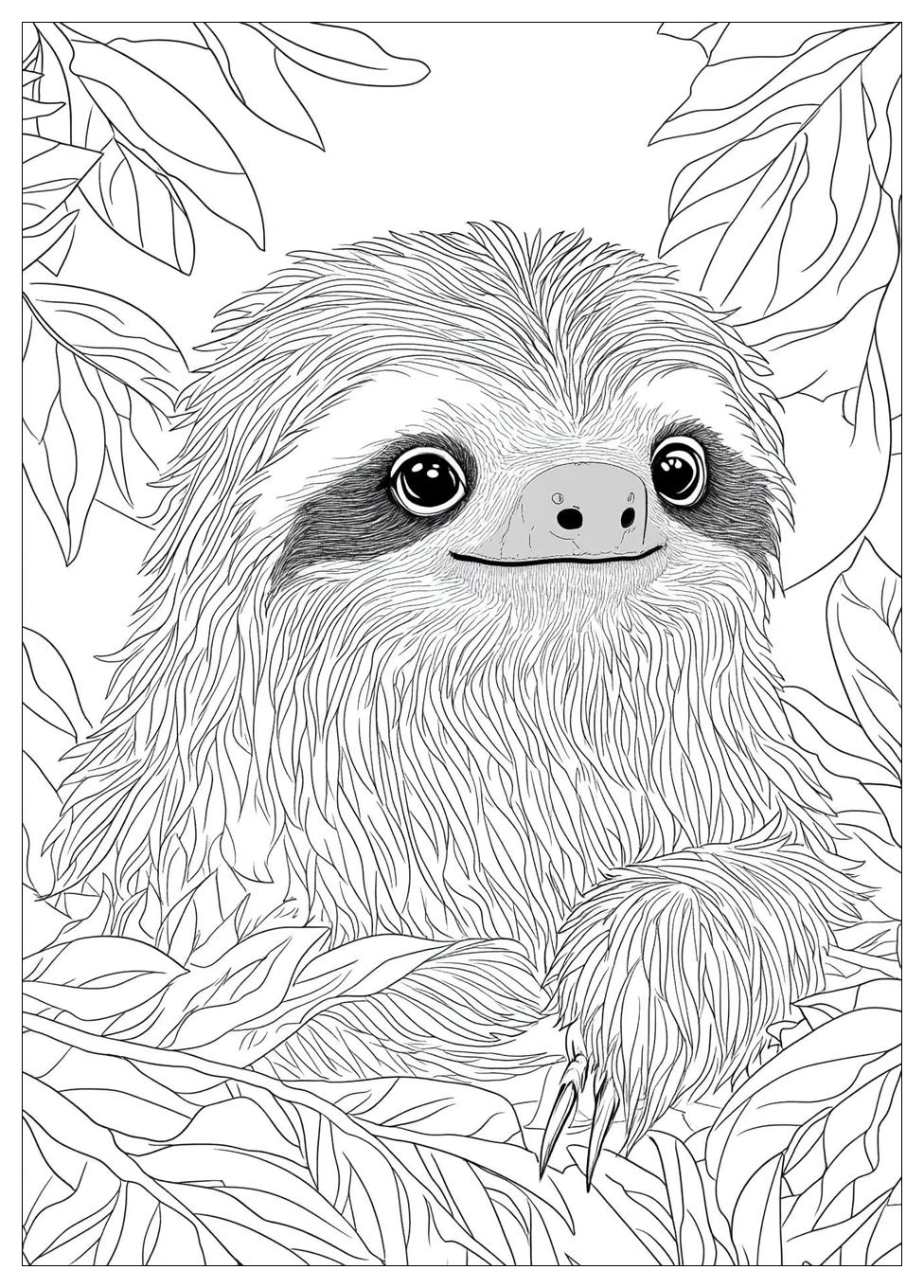 Sloth Coloring Pages-19
