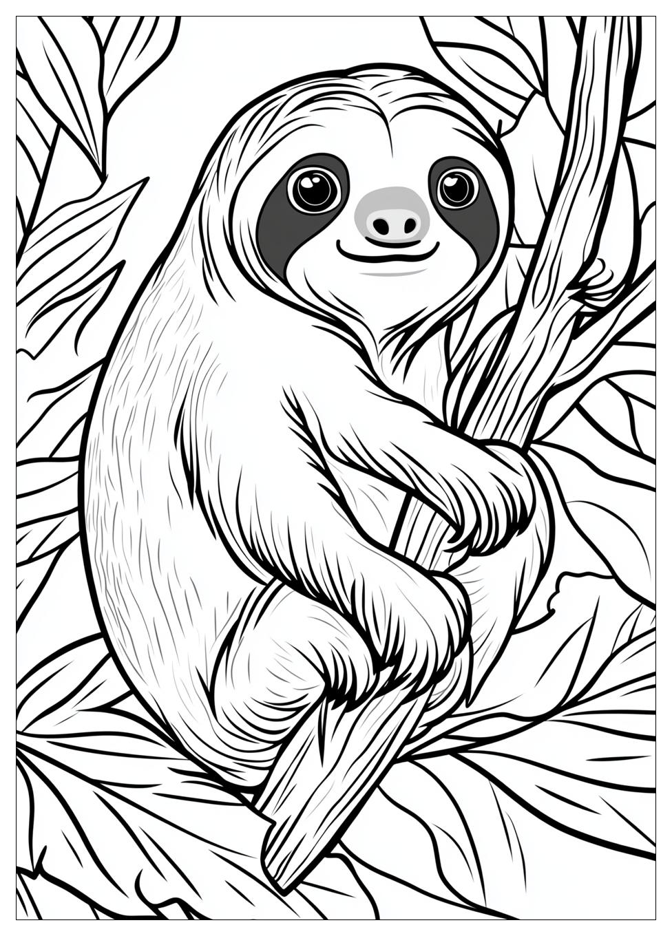 Sloth Coloring Pages-2