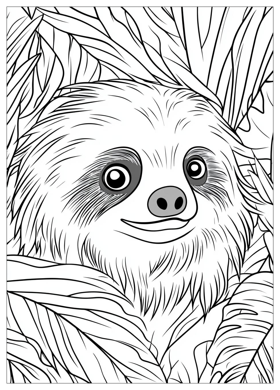 Sloth Coloring Pages-6