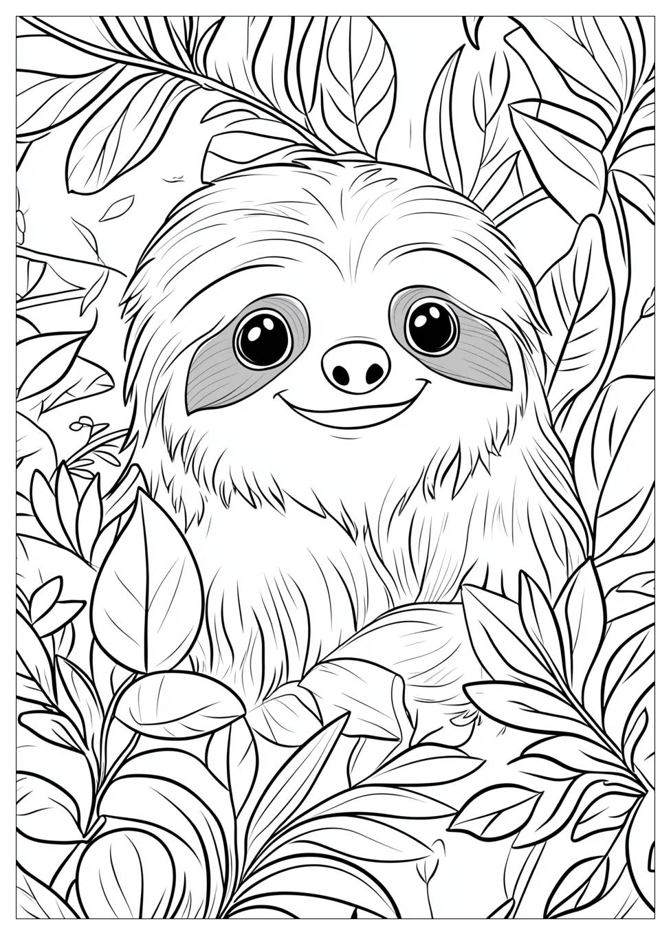 Sloth Coloring Pages-8