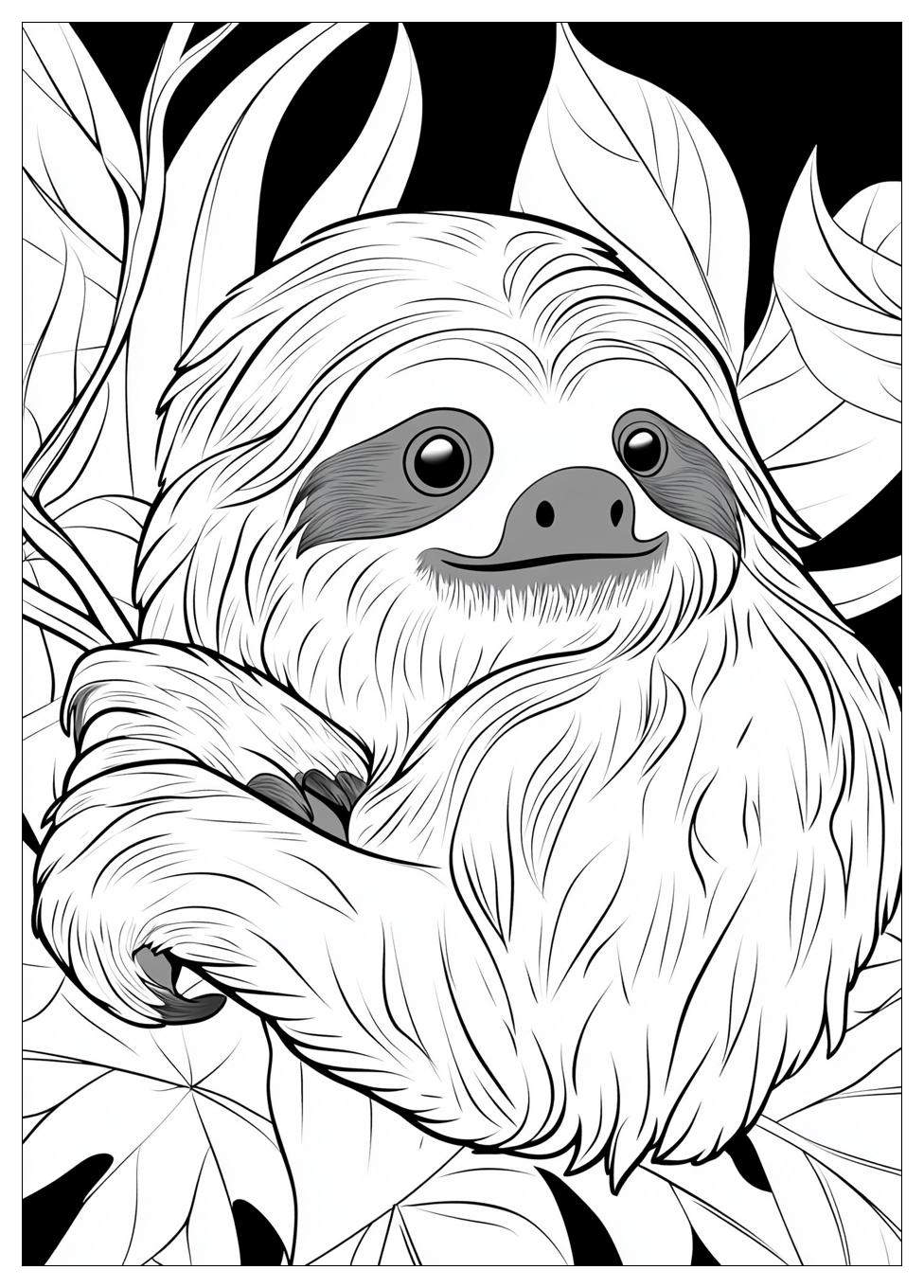 Sloth Coloring Pages-9