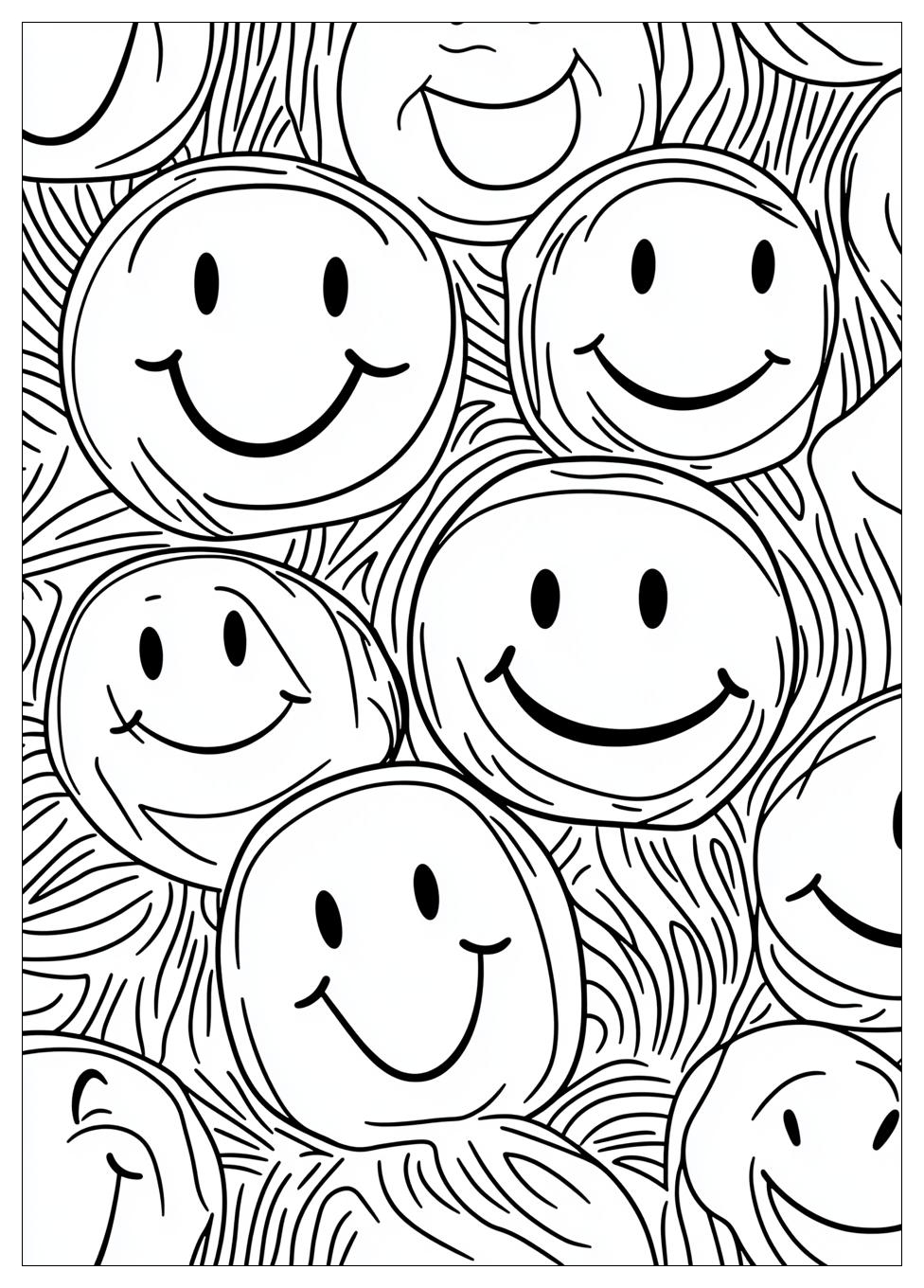 Smiley Face Coloring Pages-1
