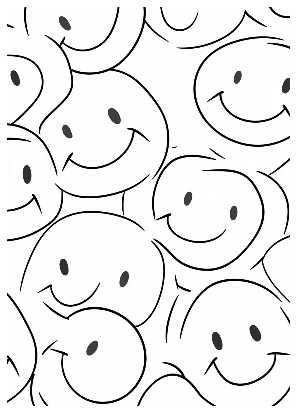 Smiley Face Coloring Pages-10