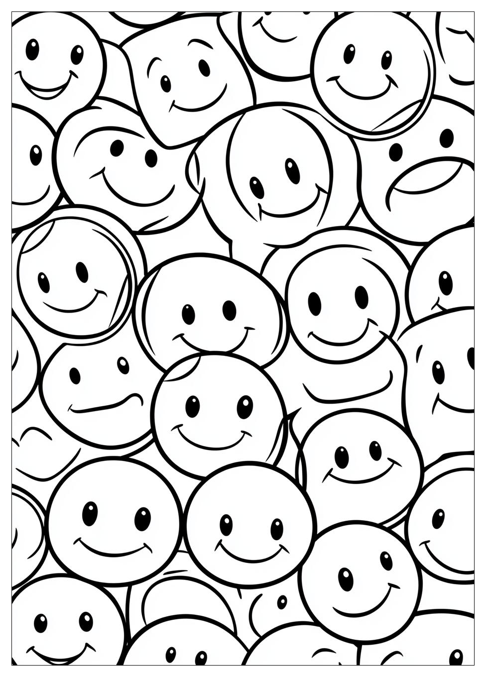 Smiley Face Coloring Pages-11