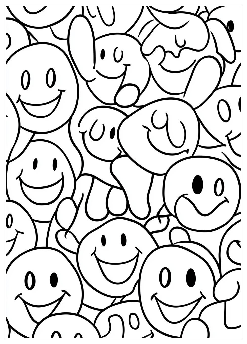 Smiley Face Coloring Pages-12