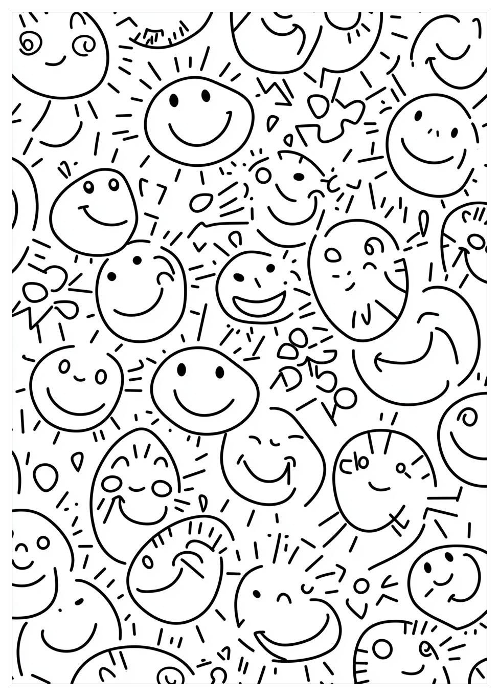 Smiley Face Coloring Pages-15