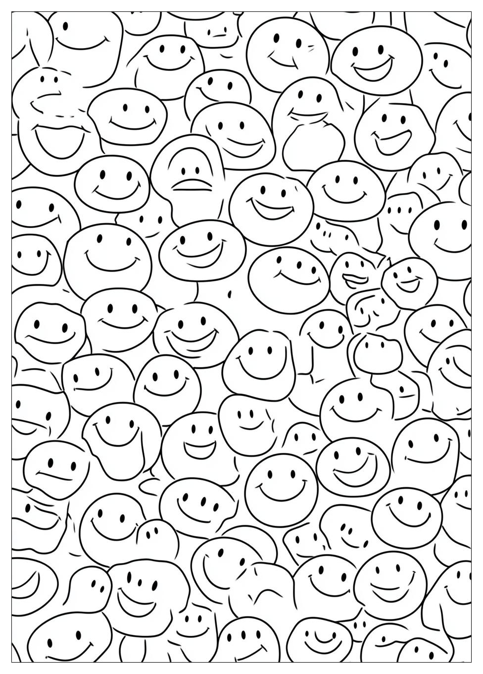 Smiley Face Coloring Pages-16