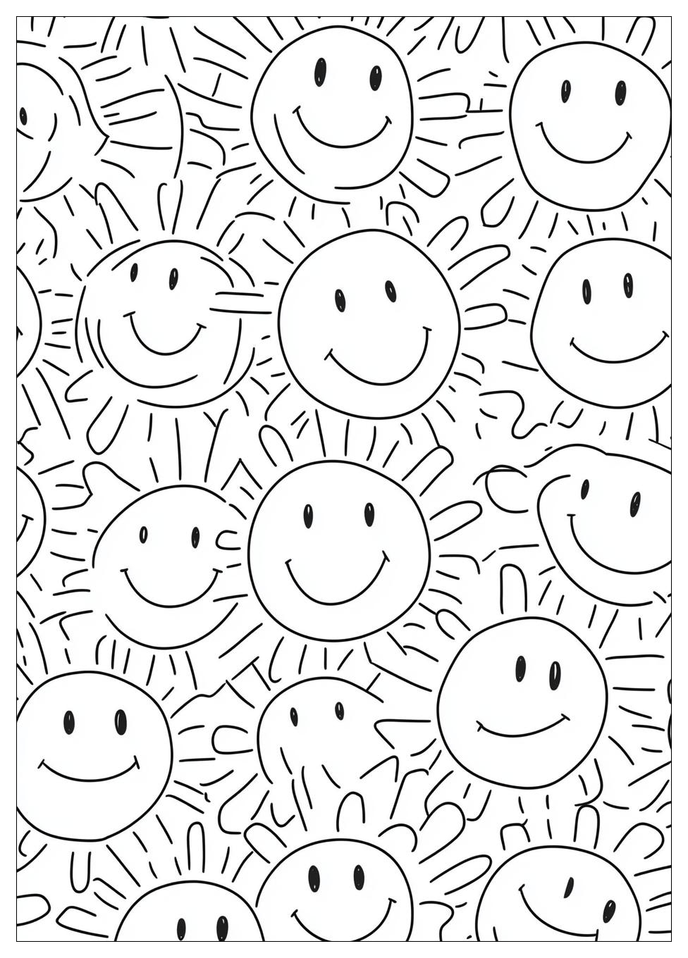 Smiley Face Coloring Pages-17