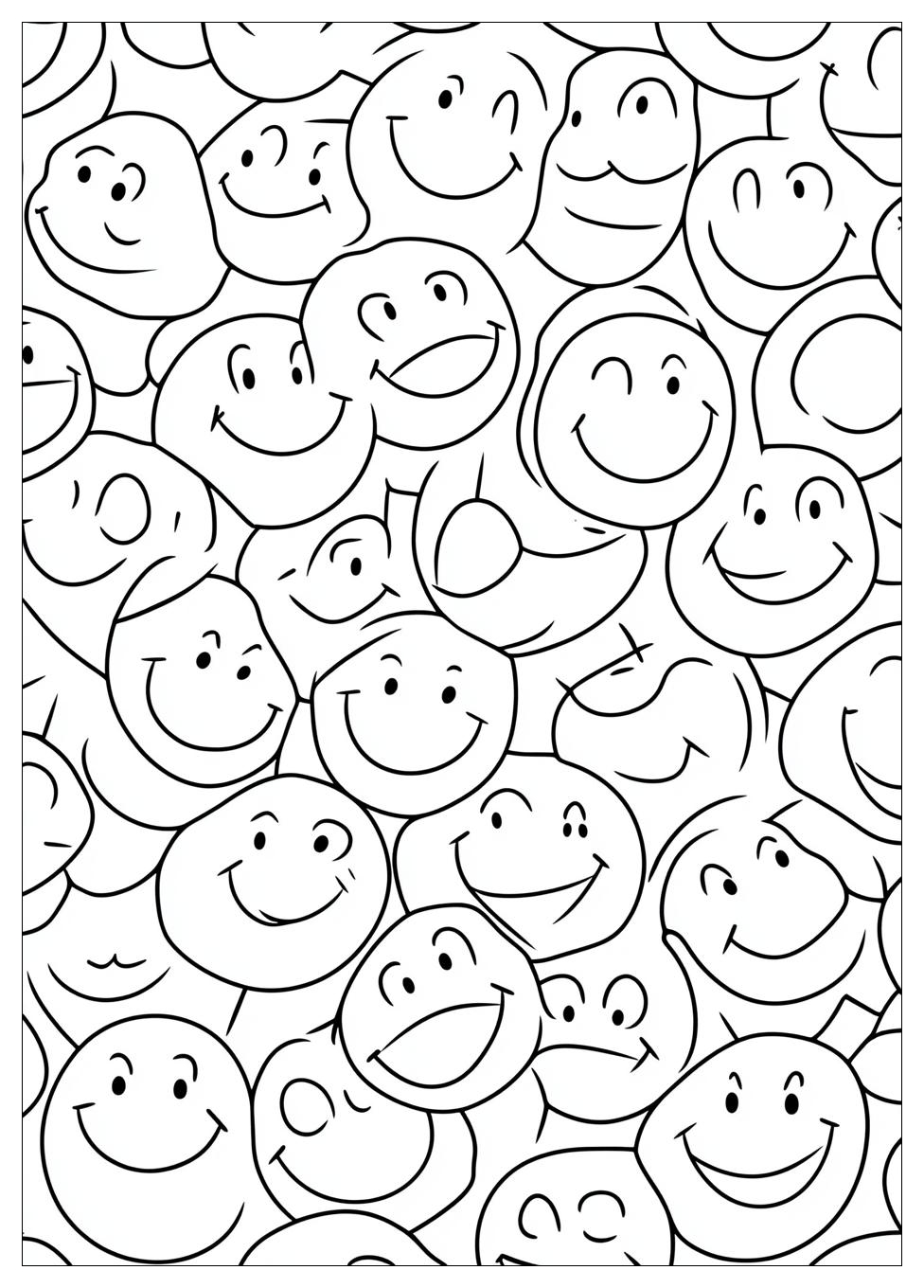 Smiley Face Coloring Pages-2
