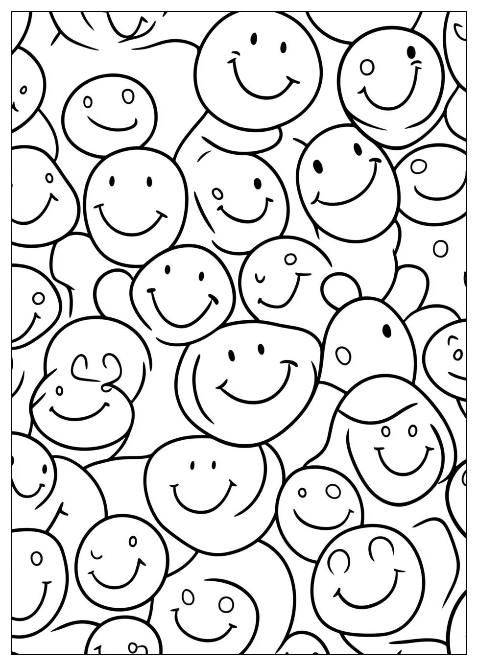 Smiley Face Coloring Pages-4