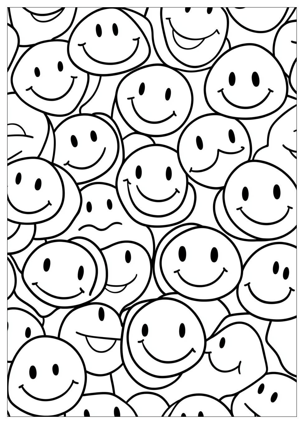 Smiley Face Coloring Pages-5