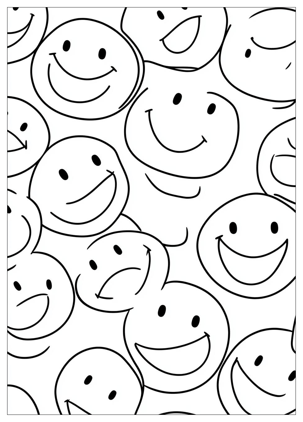 Smiley Face Coloring Pages-7