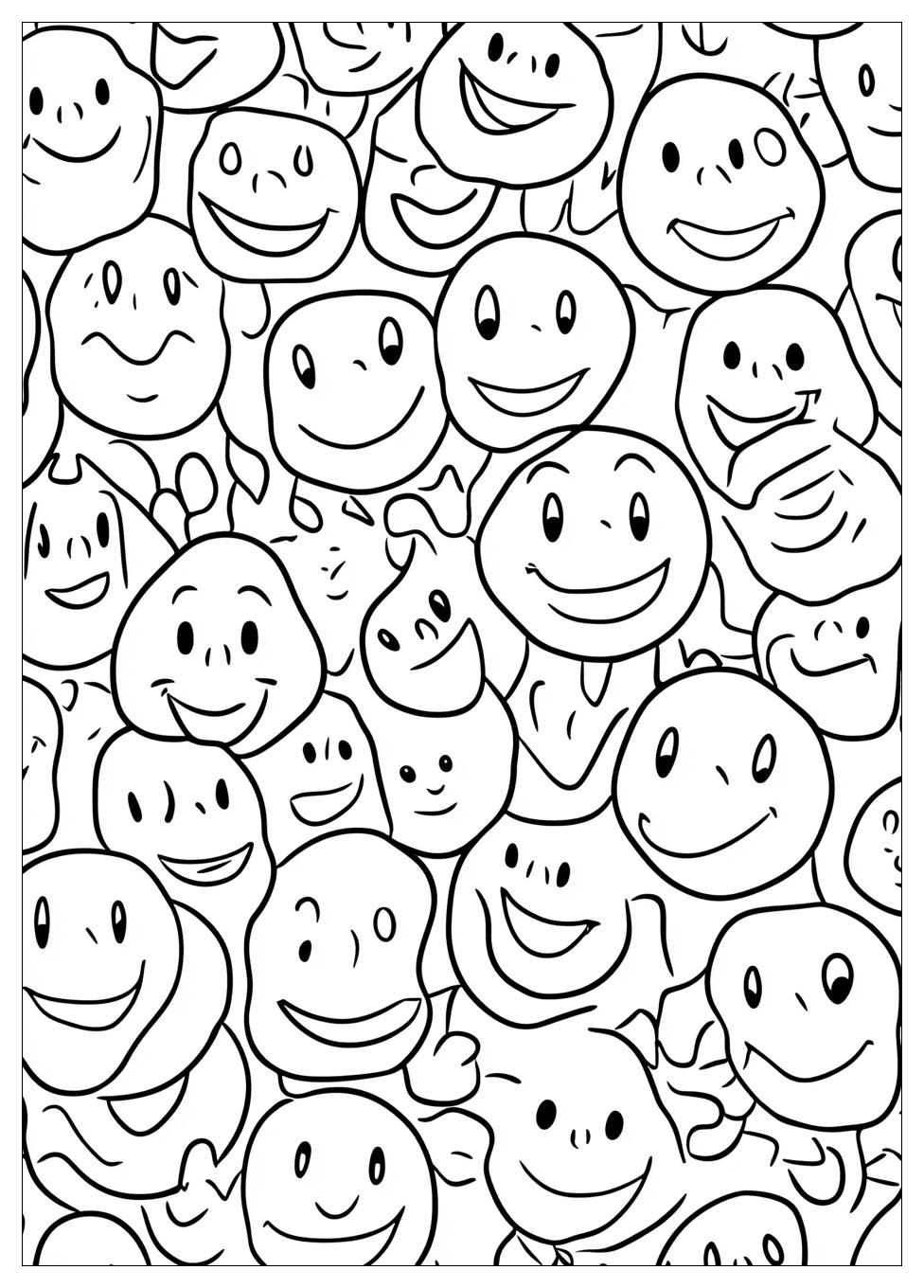 Smiley Face Coloring Pages-8