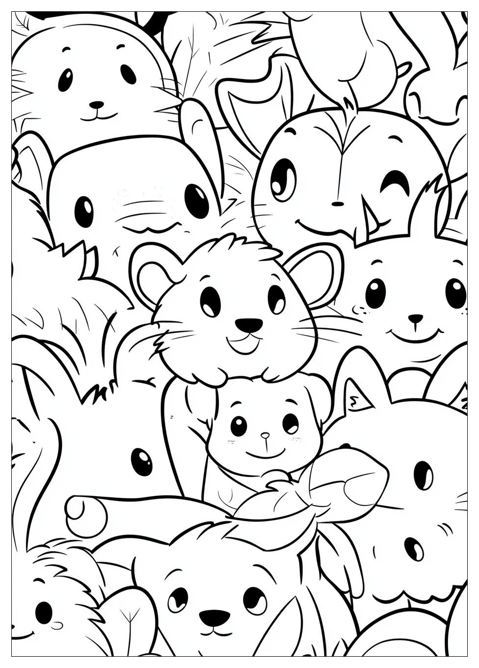 Smiling Critters Coloring Pages-1
