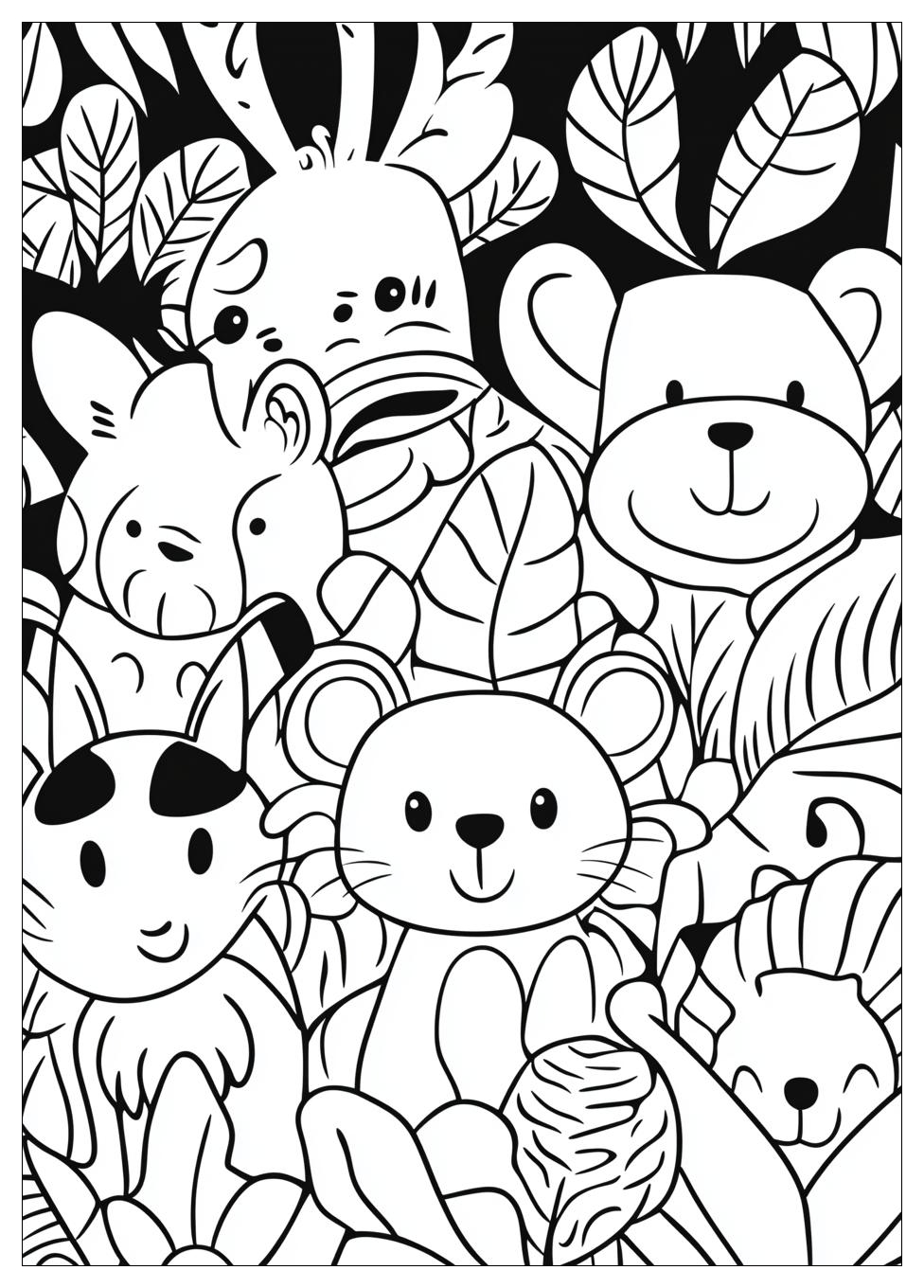 Smiling Critters Coloring Pages-12