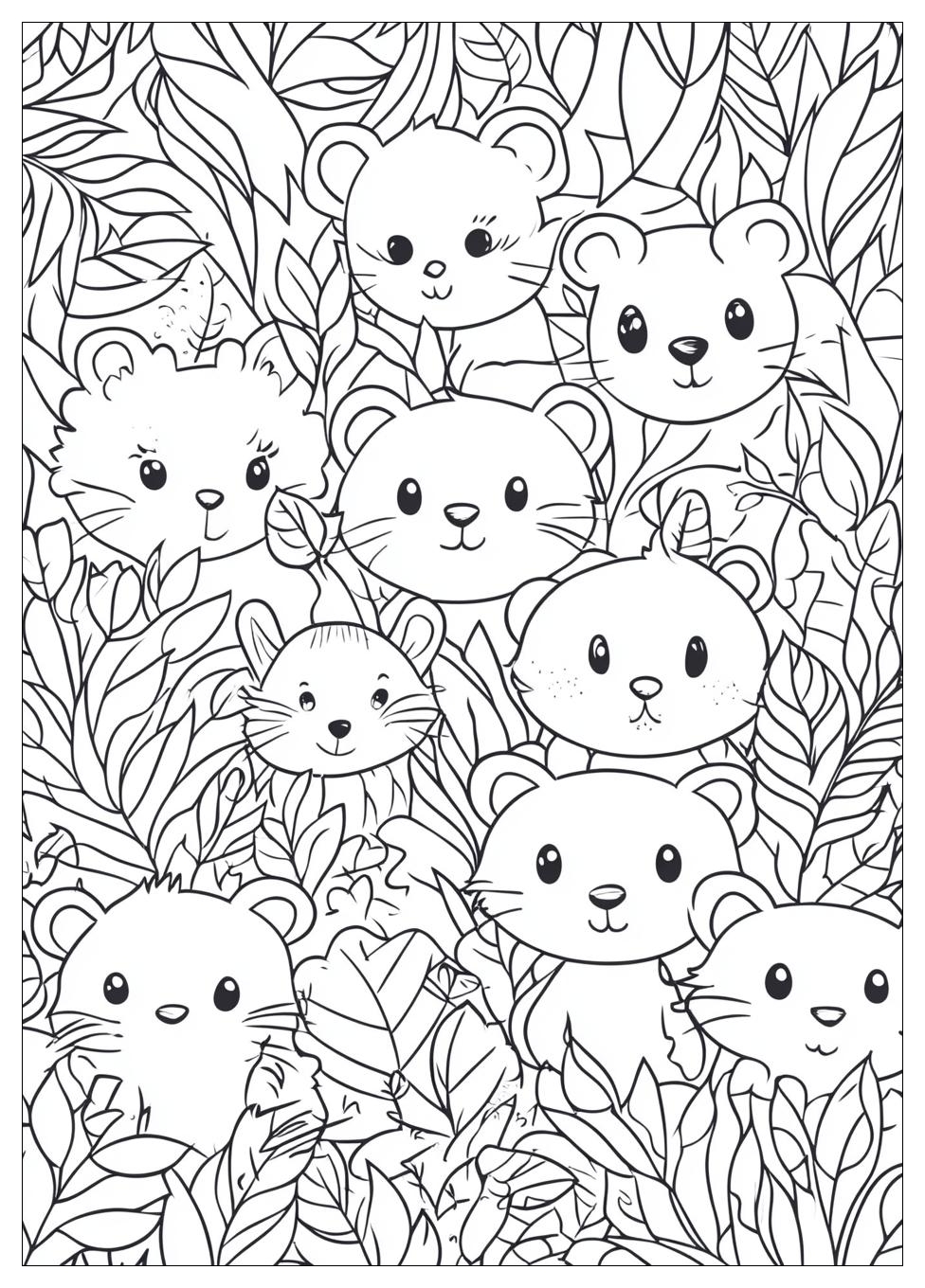 Smiling Critters Coloring Pages-16